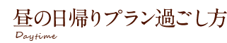 昼の日帰りプランの過ごし方